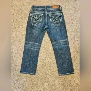 Vigoss Collection Embellished Capri Pants, Size 27 / 3